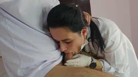 University Student 18+ Goes For A Consultation With The University Nurse