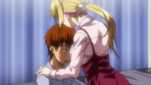 Blushing blonde step sinks down and bounces hard on thick cock