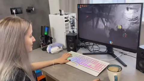 Beautiful Busty Blonde Gamer Teen Fucked Hard And Creampied (18+)