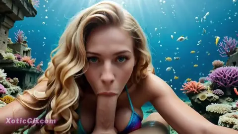 Underwater Sex in the Sea with Busty Mermaid Milf (AI)